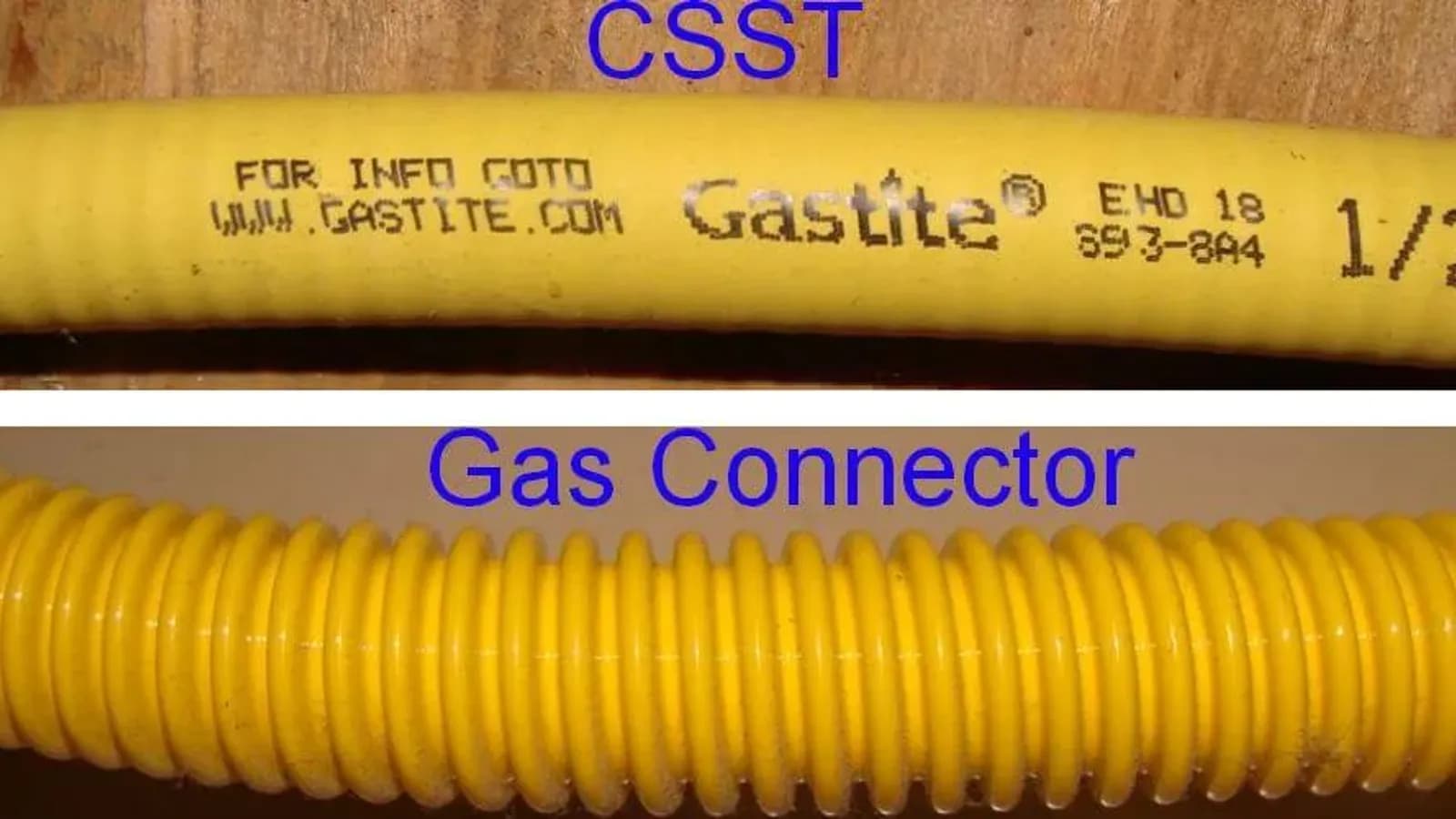 CSST Gaslite gas connector educational reference image